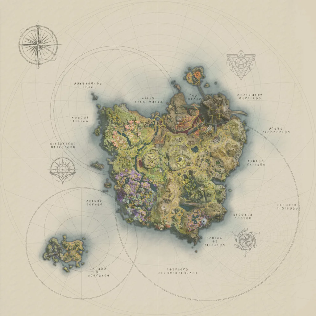 Verteron map with one bubble per named area